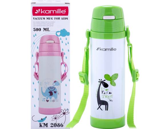 Термос для детей 500 мл с ремешком Kamille (2086)