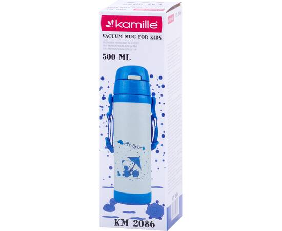 Термос для детей 500 мл с ремешком Kamille (2086)