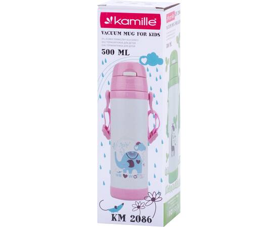Термос для детей 500 мл с ремешком Kamille (2086)