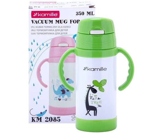 Термос для дітей 350 мл з ручками Kamille (2085), зображення 10