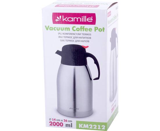 Термос конференція 2000 мл із пластиковою кришкою Kamille (2212), зображення 5