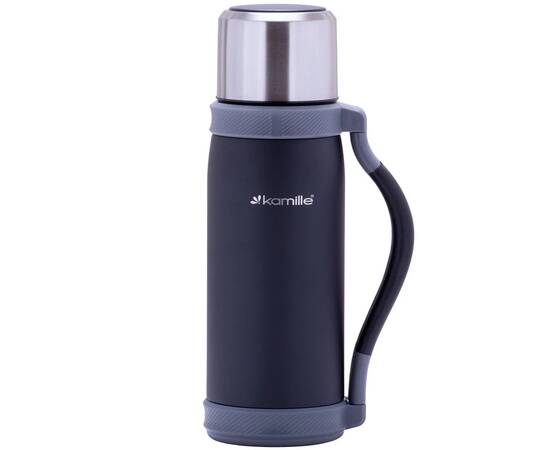 Термос 1200 мл з ручкою та ремінцем Kamille (2015), зображення 2