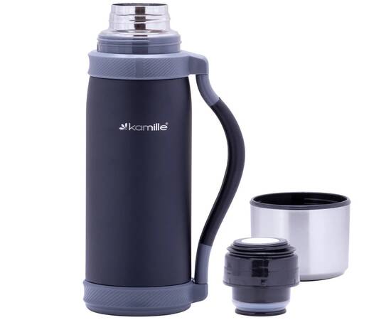 Термос 1200 мл з ручкою та ремінцем Kamille (2015), зображення 4