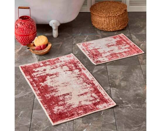 Набор ковриков Sarah Anderson Lery kirmizi красный 50x80+50x40 (svt-2000022279185), Цвет: красный, Размер: 50x80, изображение 3