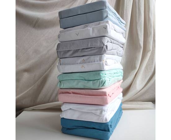 Простынь на резинке Le Vele 60х120-70х140 WHITE I.GREY