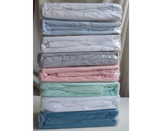 Простынь на резинке Le Vele 60х120-70х140 WHITE I.GREY