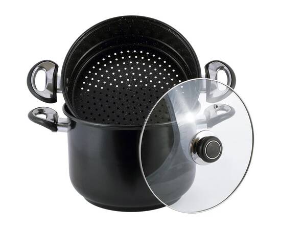 Пароварка однорівнева О24 см із вуглецевої сталі Kamille (5825), зображення 2