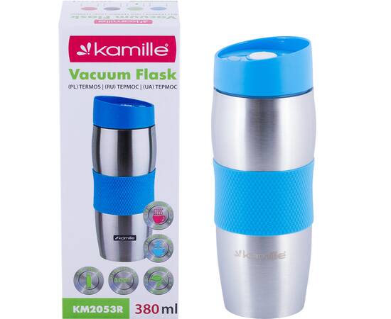 Термокухоль 380 мл з TPR-вставкою Kamille (2053R), зображення 6