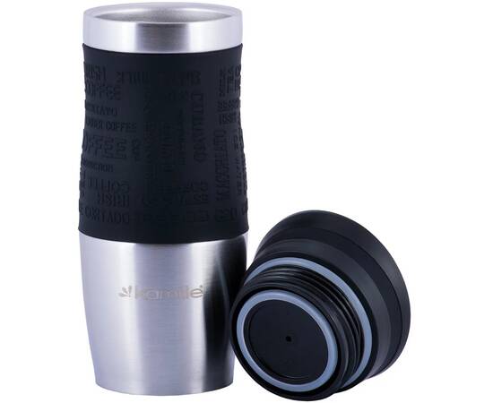 Термокружка 380 мл с TPR-вставкой Kamille (2069), изображение 4