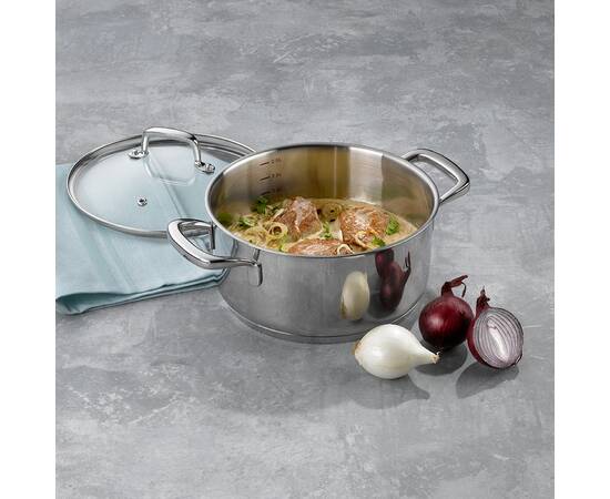 Кастрюля с крышкой KELA Flavoria 20 см, 2,4 л (10172), Тип: кастрюля, Объем: 2,4 л, Цвет: серебряный, изображение 2