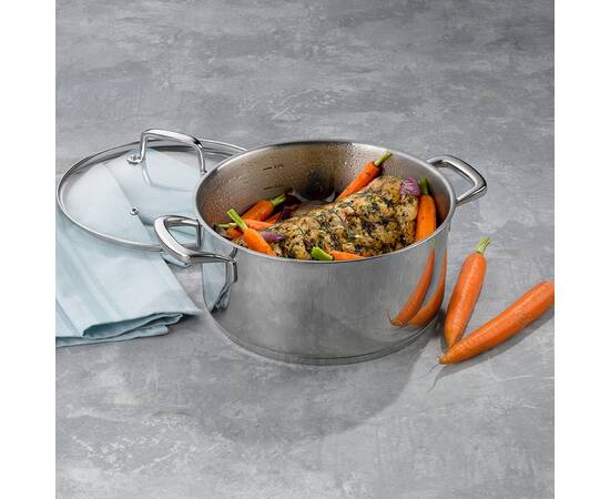 Кастрюля с крышкой KELA Flavoria 24 см, 4,6 л (10173), Тип: кастрюля, Объем: 4,6 л, Цвет: серебряный, изображение 2