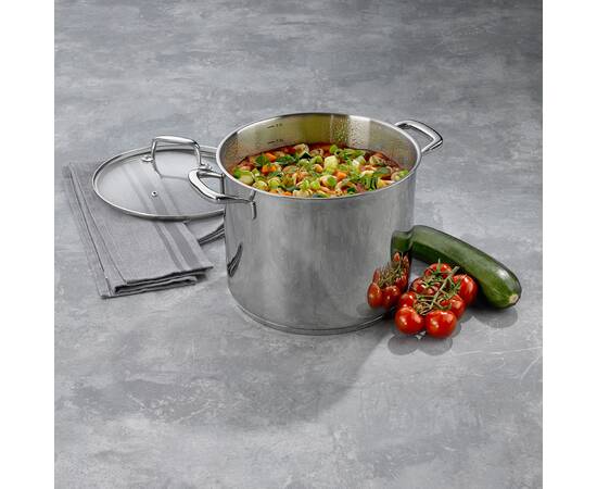 Каструля з кришкою KELA Flavoria 24 см, 8 л (10177), Тип: каструля, Об'єм: 8 л, Колір: срібний, зображення 2