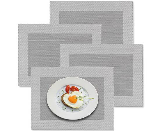 Килимок сервірувальний KELA Nicoletta біло-чорний 45х33 см (12037), Тип: сети та підтарільники, Основний колір: білий, Форма скатертини: прямокутна, Розмір: 45x33, зображення 2