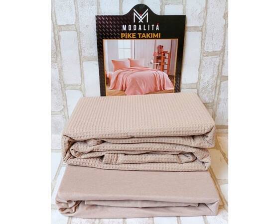 Летний комплект трикотаж 160x240 Pike Bej Modalita (17608), изображение 2