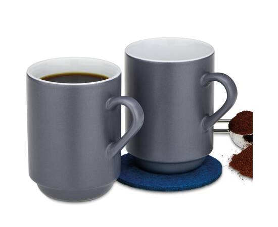 Чашка KELA Mattia сірий, 300 мл, 2 шт (12757), зображення 2