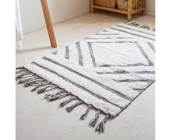 Коврик Irya Hoover siyah/ekru черный/молочный 70x110 (svt-2000022288569), Цвет: черный, Размер: 70x110, изображение 2