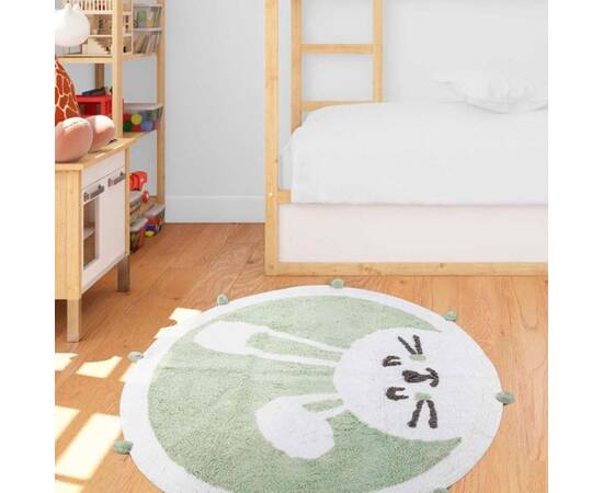 Коврик в детскую комнату Irya Bunny mint ментоловый 110x110 (svt-2000022288453), изображение 2