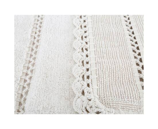 Набор ковриков Irya Lorinda ekru молочный 60x90+40x60 (svt-2000022277785), Цвет: кремовый, Размер: 60x90, изображение 3