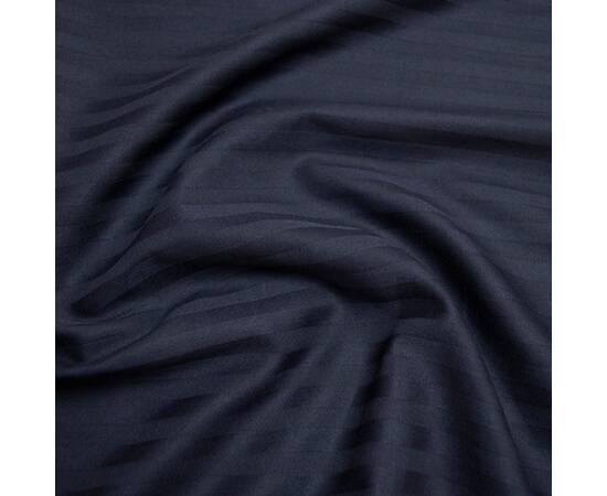 Постільна білизна Lotus Готель сатин-страйп темно-синій 1x1 полуторний (svt-2000022280891), Розмір: полуторний 160х220, Основний колір: синій, зображення 2