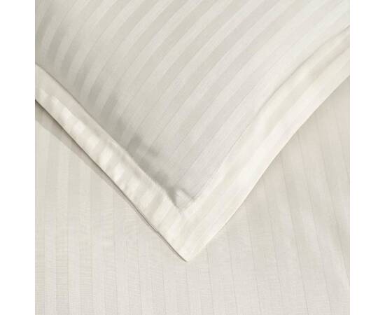 Постельное белье Satin Strip 160x220 KREM Zeron (17712), Размер: полуторный 160х220, Основной цвет: кремовый, изображение 4