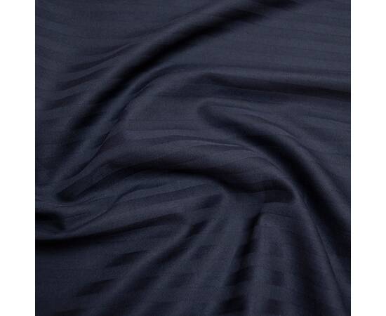 Простирадло на гумці Iris Home сатин-страйп 1x1 темно-синій 160x200x25 (svt-2000022280525), Колір: синій, Тип: простирадла на гумці, Розмір: 160x200x25, зображення 3