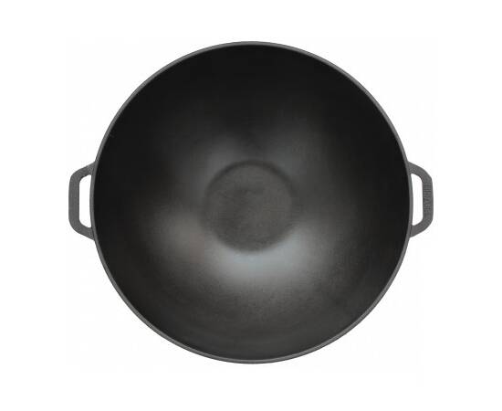 Казан чугунный WOK 8 л Brizoll (W36), Цвет: черный, Тип: сковорода вок, Форма: круглая, Диаметр (см): 36, изображение 2