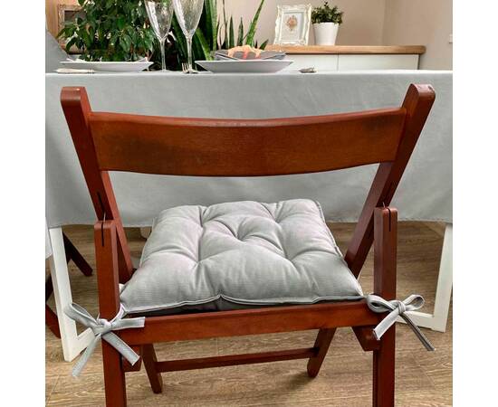 Подушка на стілець 40х40 Сіра Прованс (021420), Колір: сірий, Розмір: 40x40, зображення 2