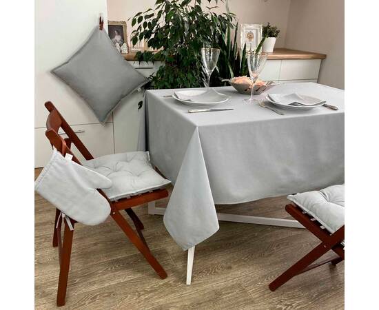 Скатертина 180х145 Сіра Прованс (021415), Тип: скатертини, Основний колір: сірий, Форма скатертини: прямокутна, Розмір: 145x180, зображення 3