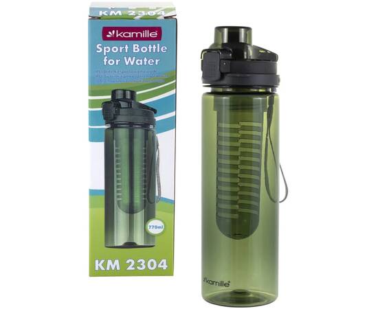 Пляшка спортивна для води 750 мл Kamille (2304), зображення 6