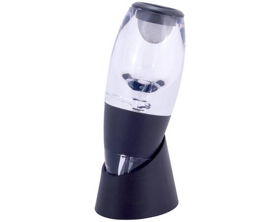 Декантер для вина з акрилу з фільтром та підставкою 7,8x8,5x22,5 см. Kamille (7798), зображення 2