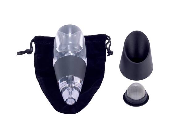 Декантер для вина з акрилу з фільтром та підставкою 7,8x8,5x22,5 см. Kamille (7798), зображення 3