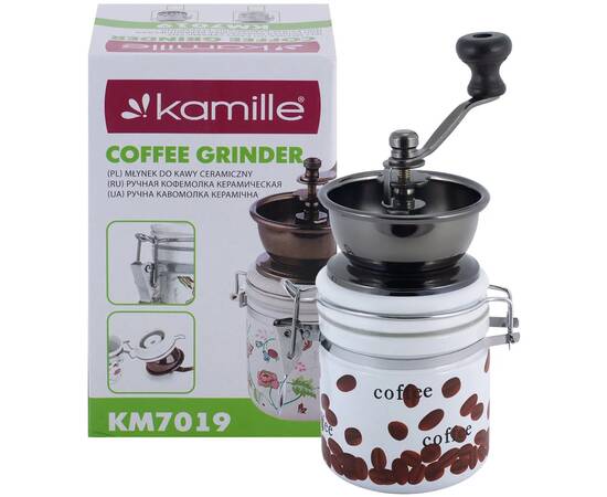 Кофемолка O7x17 см ручная (механическая) Kamille (7019)