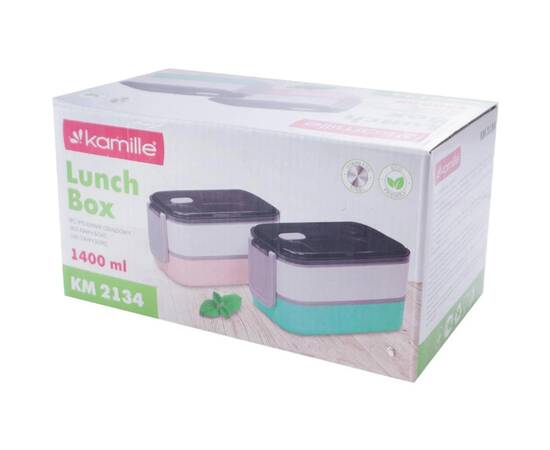 Ланч бокс двойной 1400 мл Kamille (2134), изображение 8