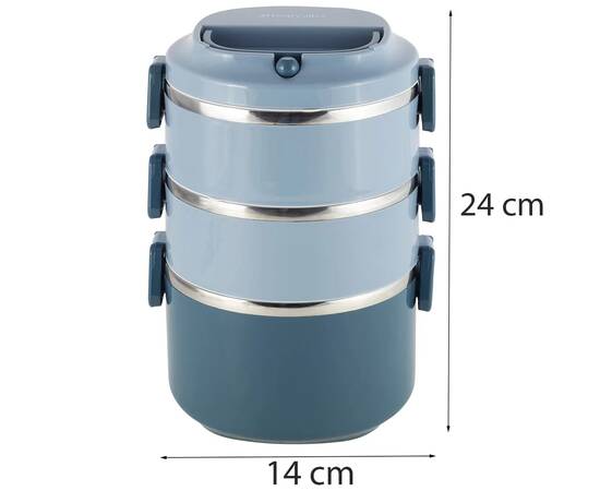 Ланч бокс тройной 2400 мл Kamille (2137)