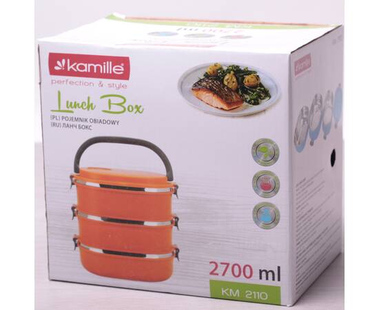 Ланч бокс тройной 2700 мл Kamille (2110), изображение 5