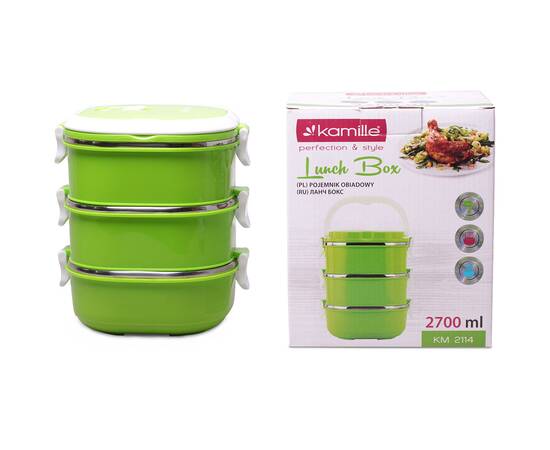 Ланч бокс тройной 2700 мл Kamille (2114), изображение 5