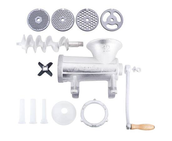 Мясорубка ручная чугунная 31x15x20,5 см Kamille (6527), изображение 2