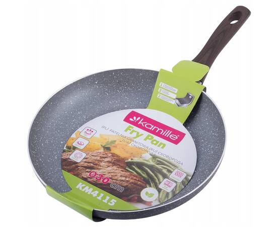 Сковорода 30 см Kamille (4115), Цвет: серый, Тип: сковорода, Форма: круглая, Диаметр (см): 30, изображение 2