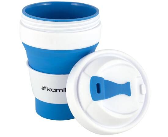 Термокружка 350 мл из силикона с пластиковой вставкой Kamille (2034), изображение 2