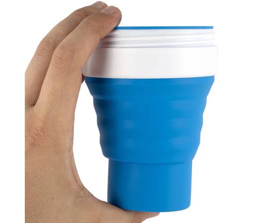 Термокружка 350 мл из силикона с пластиковой вставкой Kamille (2034), изображение 4