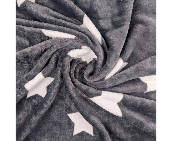 Плед Home Line флисовый 150х195 ЗІРКИ НА СІРОМУ (164491), Цвет: серый, Размер: 150x195, изображение 2