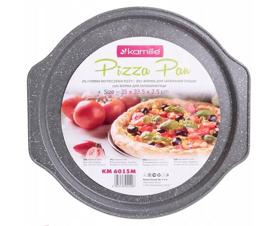 Форма для запікання піци 35x33.5x2.5 см Kamille (6015M), зображення 3