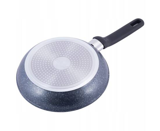 Сковорода О24 см із покриттям чорний мармур Kamille (5387MR), Колір: чорний, Тип: сковорода, Форма: кругла, Діаметр (см): 24, зображення 3