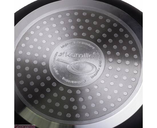 Сковорода O27, 5x4, 8 см Kamille (4248MR), Колір: чорний, Тип: сковорода, Форма: кругла, Діаметр (см): 28, зображення 4