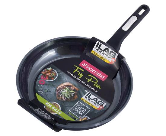 Сковорода О30 см із надміцним антипригарним покриттям ILAG Kamille (4415), Колір: чорний, Тип: сковорода, Форма: кругла, Діаметр (см): 30, зображення 3