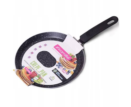 Сковорода блинная О24 см Kamille (0620MR), Цвет: черный, Тип: сковорода для блинов, Форма: круглая, Диаметр (см): 24, изображение 2