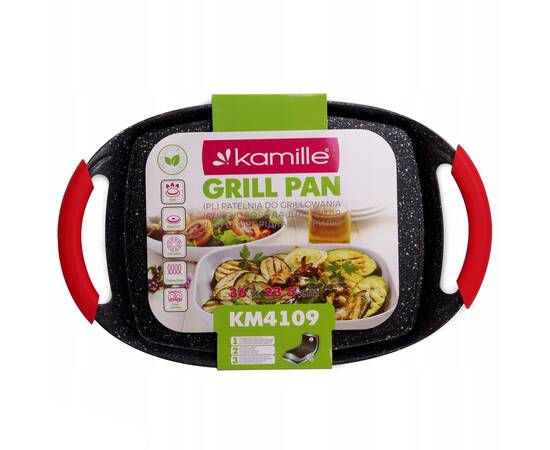Сковорода-гриль 29,5x23,5x1,5 см Kamille (4109), изображение 2
