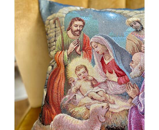 Подушка гобеленова Вифлеємське диво 45х45 LiMaSo (KISS1153), зображення 3