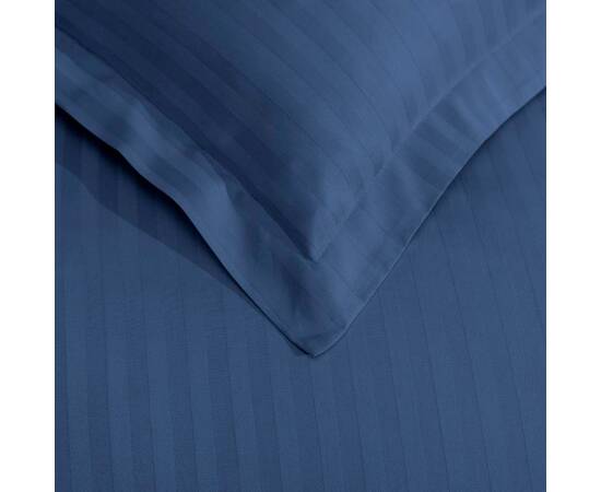 Постільна білизна Satin Strip 200x220 LACIVERT Zeron (17749), Розмір: двоспальний євро 200х220, Основний колір: синій, зображення 2