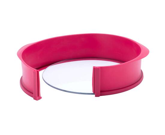 Силіконова форма кругла 26x7 см зі скляним дном Kamille (7757), зображення 3